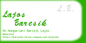 lajos barcsik business card